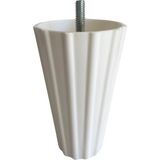 DS Yapı Armut Beyaz Plastik 12 cm Ayak 8 mm Vidalı Mobilya Koltuk ve Baza Ayağı (Beyaz 12 cm 8 mm Vidalı) - 12cm 8mm Vidali