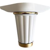 DS Yapı Babil 12 cm Plastik Ayak Mobilya Masa ve Dolap Ayağı (12 cm) - 12cm - Beyaz - Gold