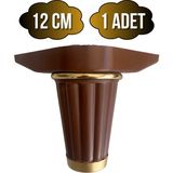 DS Yapı Babil 12CM Plastik Ayak Mobilya Masa ve Dolap AYAĞI(12CM)(KAHVERENGİ- Altın) - Kahverengi - 12cm - 1 ADET