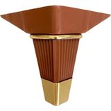 DS Yapı Irem Kahverengi Altın 12CM Plastik Ayak Mobilya Masa ve Dolap Ayağı(Kahverengi Altın 12CM) - Altın - Kahverengi