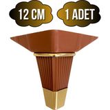 DS Yapı Irem Kahverengi Altın 12CM Plastik Ayak Mobilya Masa ve Dolap Ayağı(Kahverengi ALTIN)(12CM) - 12cm - 1 ADET