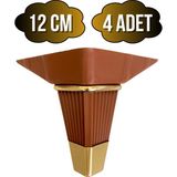 DS Yapı Irem Kahverengi Altın 12CM Plastik Ayak Mobilya Masa ve Dolap Ayağı(Kahverengi ALTIN)(12CM) - 12cm - 4 ADET