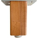 DS Yapı Kale Ayarlı Ahşap Ayak Mobilya Masa ve Dolap Ayağı (8 cm-10 cm-12 cm-15 cm-18 cm-23 cm) (Kayın / Gürgen Ağacı) - Ahşap Rengi - 8cm