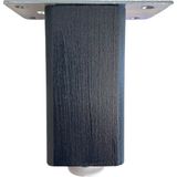 DS Yapı Kale Ayarlı Ahşap Ayak Mobilya Masa ve Dolap Ayağı (8 cm-10 cm-12 cm-15 cm-18 cm-23 cm) (Kayın / Gürgen Ağacı) - Antrasit - 15cm
