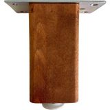 DS Yapı Kale Ayarlı Ahşap Ayak Mobilya Masa ve Dolap Ayağı (8 cm-10 cm-12 cm-15 cm-18 cm-23 cm) (Kayın / Gürgen Ağacı) - Ceviz - 8cm