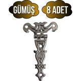 DS Yapı Kelebek Büyük Gümüş Dolap Menteşesi Mobilya Kutu Menteşesi(Gümüş)(En:4cm Boy:7cm) - GÜMÜŞ - 8 ADET