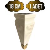 DS Yapı Kule Desenli Krem Plastik Ayak Mobilya Masa ve Dolap AYAĞI(18CM - 23CM)(KREM - Altın) - 18cm - 1 ADET