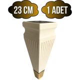 DS Yapı Kule Desenli Krem Plastik Ayak Mobilya Masa ve Dolap AYAĞI(18CM - 23CM)(KREM - Altın) - 23cm - 1 ADET