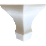 DS Yapı Lükens Beyaz 8cm Plastik Ayak Mobilya Masa ve Dolap Ayağı(Beyaz 8cm)