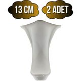 DS Yapı Lüx Lükens Beyaz 13CM Plastik Ayak Mobilya Masa ve Dolap AYAĞI(BEYAZ)(13CM) - 13cm - 2 ADET