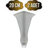 DS Yapı Lüx Lükens Beyaz 20CM Plastik Ayak Mobilya Masa ve Dolap AYAĞI(BEYAZ)(20CM) - 20cm - 2 ADET