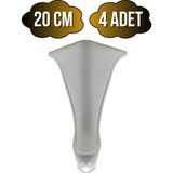 DS Yapı Lüx Lükens Beyaz 20CM Plastik Ayak Mobilya Masa ve Dolap AYAĞI(BEYAZ)(20CM) - 20cm - 4 ADET