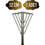 DS Yapı Metal Tel Boru Desenli Ayak Mobilya Masa ve Dolap Ayağı(Krom)(Metal) - 12cm - 1 ADET