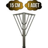 DS Yapı Metal Tel Boru Desenli Ayak Mobilya Masa ve Dolap Ayağı(Krom)(Metal) - 15cm - 1 ADET