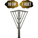 DS Yapı Metal Tel Boru Desenli Ayak Mobilya Masa ve Dolap Ayağı(Krom)(Metal) - 18cm - 1 ADET