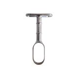 DS Yapı Oval Ayaklı Açık Askı Borusu Flanşı Mobilya Oval Boru Flanşı (İç Ölçüleri En:15 mm Boy:25 mm) - 2 ADET - Krom