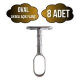 DS Yapı Oval Ayaklı Açık Askı Borusu Flanşı Mobilya Oval Boru Flanşı(Iç Ölçüleri EN:15MM BOY:25MM) - Krom - KROM - 8 ADET