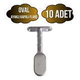 DS Yapı Oval Ayaklı Kapalı Askı Borusu Flanşı Mobilya Oval Boru Flanşı(Iç Ölçüleri EN:15MM BOY:25MM) - Krom - KROM - 10 ADET