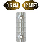 DS Yapı Plastik Beyaz Baza Papuç Dolap ve Mobilya Ayağı(Beyaz)(Boy:5cm En:1,5cm Yük:0,5cm) - BEYAZ - 12 ADET
