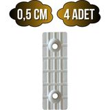 DS Yapı Plastik Beyaz Baza Papuç Dolap ve Mobilya Ayağı(Beyaz)(Boy:5cm En:1,5cm Yük:0,5cm) - BEYAZ - 4 ADET