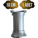 DS Yapı Plastik Gri Ayarlanabilir Ayak Masa Dolap ve Mobilya Ayağı(Gri)(8cm - 10CM) - 10cm - 1 ADET