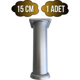 DS Yapı Plastik Gümüş Ayarlı Ayak Mobilya Masa ve Dolap AYAĞI(12CM - 15CM)(GÜMÜŞ - Gri) - 15cm - 1 ADET