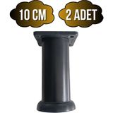DS Yapı Plastik Siyah Ayarlanabilir Ayak Masa Dolap ve Mobilya AYAĞI(SİYAH)(10CM - 12CM - 15CM) - 10cm - 2 ADET