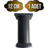 DS Yapı Plastik Siyah Ayarlanabilir Ayak Masa Dolap ve Mobilya AYAĞI(SİYAH)(10CM - 12CM - 15CM) - 12cm - 1 ADET