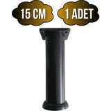 DS Yapı Plastik Siyah Ayarlanabilir Ayak Masa Dolap ve Mobilya AYAĞI(SİYAH)(10CM - 12CM - 15CM) - 15cm - 1 ADET