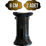 DS Yapı Plastik Siyah Ayarlanabilir Ayak Masa Dolap ve Mobilya Ayağı(Siyah)(6cm - 10CM) - SİYAH - 6cm - 2 ADET