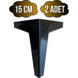 DS Yapı Serçe Düz 15CM Plastik Ayak Mobilya Masa ve Dolap AYAĞI(15CM)(SİYAH) - Siyah - 15cm - 2 ADET