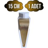 DS Yapı Stil 15CM Plastik Ayak Mobilya Masa ve Dolap AYAĞI(15CM)(BEYAZ - Altın) - 15cm - 1 ADET