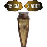 DS Yapı Stil 15CM Plastik Ayak Mobilya Masa ve Dolap AYAĞI(15CM)(KAHVERENGİ - Altın) - Kahverengi - 15cm - 2 ADET