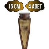 DS Yapı Stil 15CM Plastik Ayak Mobilya Masa ve Dolap AYAĞI(15CM)(KAHVERENGİ - Altın) - Kahverengi - 15cm - 4 ADET