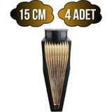 DS Yapı Stil 15CM Plastik Ayak Mobilya Masa ve Dolap AYAĞI(15CM)(SİYAH - Altın) - Siyah - 15cm - 4 ADET
