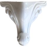 DS Yapı Sultan Lükens Desenli 14 cm Beyaz Plastik Mobilya Masa ve Dolap Ayağı - 14cm - 4 ADET