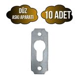 DS Yapı Tablo ve Çerçeve Askı Demiri Düz Askı APARATI(METAL)(BOY:40MM EN:15MM) - Krom - KROM - 10 ADET