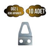 DS Yapı Tablo ve Çerçeve Askı Demiri L Askı APARATI(METAL)(BOY:35MM EN:20MM) - Krom - KROM - 10 ADET