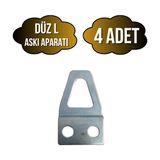 DS Yapı Tablo ve Çerçeve Askı Demiri L Askı APARATI(METAL)(BOY:35MM EN:20MM) - Krom - KROM - 4 ADET