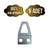 DS Yapı Tablo ve Çerçeve Askı Demiri L Askı APARATI(METAL)(BOY:35MM EN:20MM) - Krom - KROM - 8 ADET