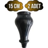 DS Yapı Tombul Siyah 15CM Plastik Ayak Mobilya Masa ve Dolap AYAĞI(SİYAH)(15CM) - 15cm - 2 ADET