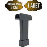 DS Yapı U Geçme Gri Plastik Ayarlı Ayak Mobilya Masa ve Dolap Ayağı(Gri)(6cm - 10CM) - 6cm - 1 ADET