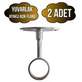 Ds Yapı Yuvarlak Ayaklı Açık Askı Borusu Flanşı Mobilya Yuvarlak Boru Flanşı (Boru Çapı:25 Mm)