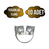 DS Yapı Yuvarlak Metal Askı Borusu Flanşı Dolap ve Mobilya Boru Flanşı(Metal)(Boru ÇAPI:25MM) - Krom - KROM - 10 ADET