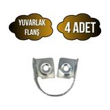 DS Yapı Yuvarlak Metal Askı Borusu Flanşı Dolap ve Mobilya Boru Flanşı(Metal)(Boru ÇAPI:25MM) - Krom - KROM - 4 ADET