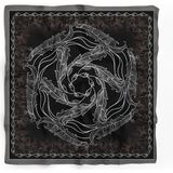 Dscarf Siyah Zerafet Kadın Fular Bandana - Çok Renkli