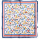 DSCARF Tek Ebat MAVİ ÇİÇEK DESENLİ KADIN Lacivert FULAR