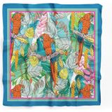 Dscarf Tropik Desenli Fular %100 Polyester Kadın Aksesuarı Şık ve Rahat Kullanım