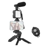 dsfen Phone Vlog Video Kit Masa Tripodlu Telefon Tutucu Soğuk Ayakkabı Mikrofon LED Video Işık Uzaktan Deklanşör