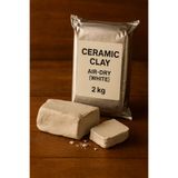 DSH Doğal Seramik Hamuru 2 Kg Doğal Seramik Hamuru, Kil Çamuru, Beyaz Seramik Hamuru Oyun Hamuru Kil Çamuru 2x 1 kg hobi